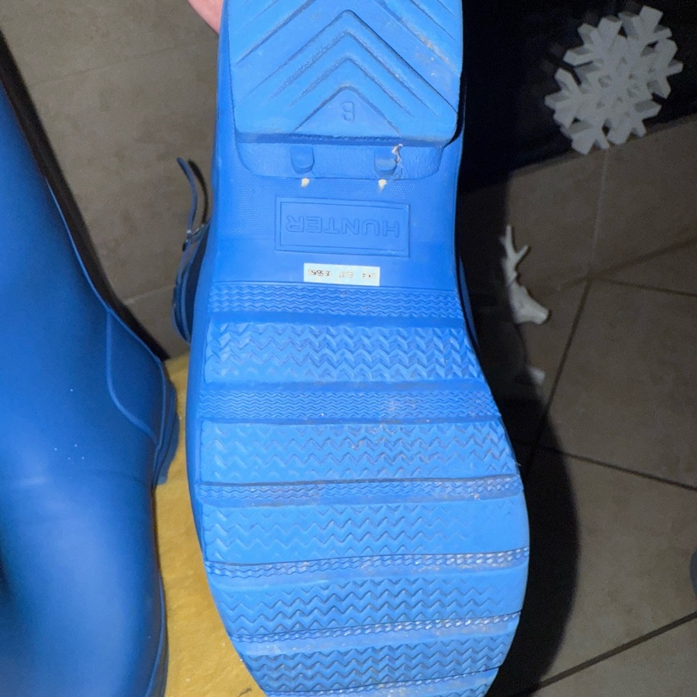 Hunter Kids Blue Rain Boots - Picture 2 of 2